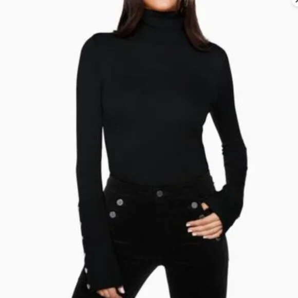 Ramy Brook Black Kathy Merino Wool Cashmere Sweater Size Extra Small - Picture 5 of 5